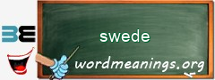 WordMeaning blackboard for swede